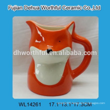 Promotional ceramic milk jug in fox shape